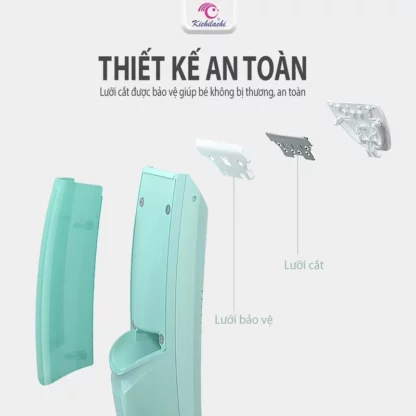 Tông Đơ Cắt Tóc Cho Bé Kichilachi Chấn Viền, Máy Cắt Tóc Trẻ Em Có Chức Năng Hút Tóc Tự Động - Hình ảnh 8