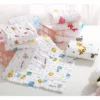 Khăn xô sữa cho bé 6 lớp set 5 khăn sữa Manny mềm mại nhiều họa tiết