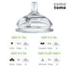 Núm ti silicon cổ rộng, thay thế bình como, kichilachi, fatz, hộp 2 núm, có tách lẻ, sản xuất Hàn Quốc - Hình ảnh 5