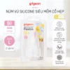 Núm vú cổ hẹp silicone siêu mềm Pigeon (2 cái/vỉ) - Hình ảnh 5