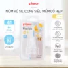 Núm vú cổ hẹp silicone siêu mềm Pigeon (2 cái/vỉ) - Hình ảnh 6