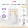 Núm vú cổ hẹp silicone siêu mềm Pigeon (2 cái/vỉ) - Hình ảnh 7