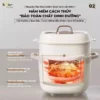 Nồi Nấu Cháo Chậm Cho Bé BEAR 1.6L SB-NNC16 (DDZ-D16C1), 270W, 6 Chế Độ Ninh Nấu Hầm Hấp,BH 18 tháng - Hình ảnh 7
