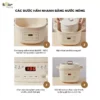 Nồi Nấu Cháo Chậm Cho Bé BEAR 1.6L SB-NNC16 (DDZ-D16C1), 270W, 6 Chế Độ Ninh Nấu Hầm Hấp,BH 18 tháng - Hình ảnh 8