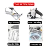 Xe đẩy cho bé M9 gấp gọn 2 chiều 3 tư thế nằm ngả sâu có bàn ăn dặm cho bé - Hình ảnh 4