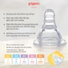 Núm vú cổ hẹp silicone siêu mềm Pigeon (2 cái/vỉ) - Hình ảnh 8