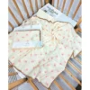 Khăn đa năng / khăn tắm JUBON chất muslin viền sò 4 lớp dày dặn, Hàng kèm túi xách xịn xò cho bé sơ sinh - Hình ảnh 5