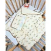 Khăn đa năng / khăn tắm JUBON chất muslin viền sò 4 lớp dày dặn, Hàng kèm túi xách xịn xò cho bé sơ sinh - Hình ảnh 2