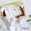 Hộp 5 Khăn Sữa Boona Sợi Tre 2 Lớp Bản Màu Trơn Mềm Mịn - An Toàn Cho Làn Da Của Bé - Hình ảnh 3
