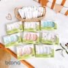 Hộp 5 Khăn Sữa Boona Sợi Tre 2 Lớp Bản Màu Trơn Mềm Mịn - An Toàn Cho Làn Da Của Bé