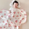 Chăn, choàng ủ, chăn quấn bé chất COTTON TRẦN DỆT KIM thoáng mát, mịn, nhẹ, Chăn xốp bốn mùa cho bé