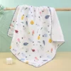 Chăn, choàng ủ, chăn quấn bé chất COTTON TRẦN DỆT KIM thoáng mát, mịn, nhẹ, Chăn xốp bốn mùa cho bé - Hình ảnh 6