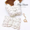 Bộ Gối Chặn Xô Sơ Sinh Taco Xô Muslin Ruột Bông Tự Nhiên Siêu Mềm Mại Chống Giật Mình Cho Bé Sơ Sinh - Hình ảnh 4