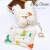 Bộ Gối Chặn Xô Sơ Sinh Taco Xô Muslin Ruột Bông Tự Nhiên Siêu Mềm Mại Chống Giật Mình Cho Bé Sơ Sinh - Hình ảnh 3