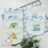 yếm dán Trắng JOU cho bé trai, bé gái- Chất vải cotton 100% mềm, mịn, thấm hút tốt - Hình ảnh 2