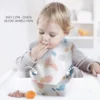 Yếm giấy ăn dặm dùng 1 lần KICHI, PURE WOOD cho bé . Yếm giấy 3 lớp thấm hút tốt tiện dụng, vệ sinh - Hình ảnh 2