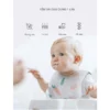 Yếm giấy ăn dặm dùng 1 lần KICHI, PURE WOOD cho bé . Yếm giấy 3 lớp thấm hút tốt tiện dụng, vệ sinh - Hình ảnh 4