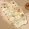 Yếm Cotton nguyên chất cho bé 0-1 tuổi Tạp dề ăn nhẹ có thể giặt được cho bé sơ sinh Yếm