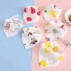 Yếm Xô Sữa Tam Giác 6 Lớp Set 5 Chiếc Mềm Mại Cho Bé Nhiều Họa Tiết Dễ Thương