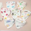 Yếm Xô Sữa Tam Giác 6 Lớp Set 5 Chiếc Mềm Mại Cho Bé Nhiều Họa Tiết Dễ Thương - Hình ảnh 4