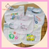 yếm dán Trắng JOU cho bé trai, bé gái- Chất vải cotton 100% mềm, mịn, thấm hút tốt