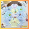 Túi 10 Áo sơ sinh cotton cao cấp JOU | Mẫu Tay Dài Cài Lệch Màu