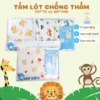 Tấm lót chống thấm xốp Top kids 3 lớp (50x70cm), (80x100cm) họa tiết xinh dễ thương (mẫu mới)