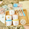 Set bộ 3 Cốc tập uống, chén nhựa PP, Thìa silicon cho bé tập ăn Kichilachi, không BPA, dùng được trong lò vi sóng