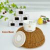 Chén sứ ăn dặm Cocobear có nắp đậy silicone và chia vạch mức cho bé họa tiết gấu - Hình ảnh 5