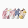 Set 5 đôi tất lưới điều hòa hè thu cổ thấp chất liệu cotton mềm mại thoáng khí cho bé từ 0-6 tuổi - Hình ảnh 2