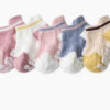 Set 5 đôi tất lưới điều hòa hè thu cổ thấp chất liệu cotton mềm mại thoáng khí cho bé từ 0-6 tuổi - Hình ảnh 4
